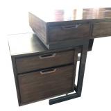 ML - Aspenhome Desk with Two File Cabinets