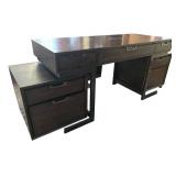 ML - Aspenhome Desk with Two File Cabinets