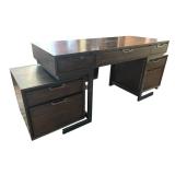ML - Aspenhome Desk with Two File Cabinets
