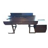 U - Aspenhome Desk with File Cabinet
