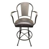 LL  - Set of 3 Metal Swivel Barstools