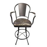 LL  - Set of 3 Metal Swivel Barstools