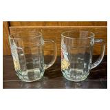 LL  - Pair of Paulaner Munchen Oktoberfest Bier Glass Beer Mugs