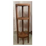 U - Tall Wooden 3-Tier Corner Shelf