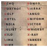 U - Metal Airplane Phonetic Alphabet Wall Sign