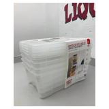 Clear Buckle-Up Storage Set - 4 Pack