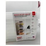 Clear Buckle-Up Storage Set - 4 Pack