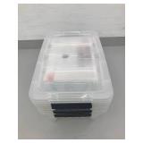 Stackable Clear Storage Bins (Set of 3)