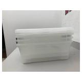 Stackable Clear Storage Bins (Set of 3)