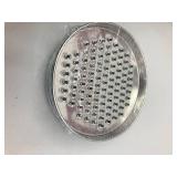 Set of Three Stainless Steel Mixing Bowls with Lids and Grater