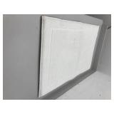 Textured Cotton White Bath Mat