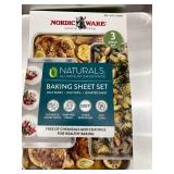 Nordic Ware Naturals Aluminum Bakeware 3-Piece Baking Sheet Set