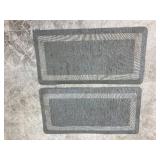 Pair of Decorative Gray Comfort Kitchen Mats