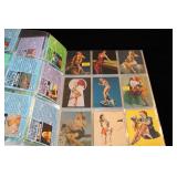 Collection of Vintage Pin-Up Art Trading Cards in Binder
