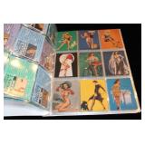 Collection of Vintage Pin-Up Art Trading Cards in Binder