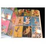 Collection of Vintage Pin-Up Art Trading Cards in Binder
