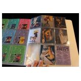 Collection of Vintage Pin-Up Art Trading Cards in Binder