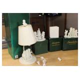 Lot of 4 Snowbabies Figurines and Lamp - Night Light, Five Part Harmony, Pennie From Heaven, Frosty Frolic