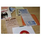 Collection of 11 WHB Top 40 Surveys & 15 Rock and Roll 45s Late 60s