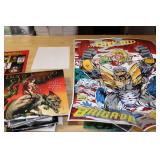 Collection of 20+ Assorted Comic Books, Posters, and Boris Vallejo Calendar
