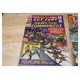 Set of 3 Marvel Sgt Fury and His Howling Commandos Comics, Including #1 (1965) and #2 (1966)