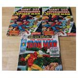Marvel Comic Lot: 2 Giant Size Super Heroes Spider-Man #1 and King Size Special Invincible Iron Man #1