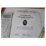 1993 Swatch Scribble Collectible Watch Framed with Certificate and Original Packaging