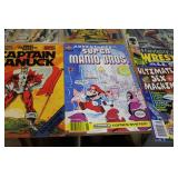 Lot of 6 Comic Books Including Amazing Spider-Man, Iron Man, Captain Canuck, Super Mario Bros, Wrestling All Stars