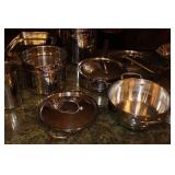 Large Assorted Stainless Steel and Enamel Cookware Set with Roasters, Pots, Pans, and Steamers