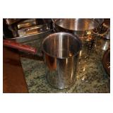 Large Assorted Stainless Steel and Enamel Cookware Set with Roasters, Pots, Pans, and Steamers