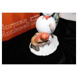 Norman Rockwell Porcelain Figurine Winter Snow Sculpture Four Seasons