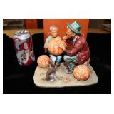Norman Rockwell Fall Ghostly Gourds Figurine by Gorham First Edition