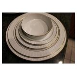 Large Assorted Dinnerware Collection with Noritake China and Glass Snack Sets