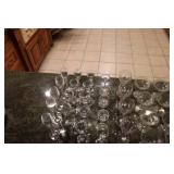 Large Assorted Dinnerware Collection with Noritake China and Glass Snack Sets