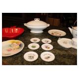 Large Assorted Dinnerware Collection with Noritake China and Glass Snack Sets
