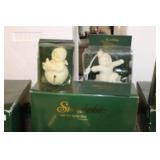 Large Collection of Snowbabies Figurines with Boxes and Waterglobe