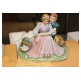 Set of 4 Norman Rockwell Inspirations in Porcelain Four Ages of Love Figurines with Boxes