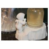 Department 56 Snowbabies Figurine Collection with Display Sled and Lamp