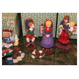 All Through the House Holiday Figurine Collection with Original Boxes