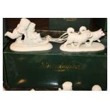 Collection of Snowbabies Figurines with Original Boxes Includes Includes Mush and What Shall We do Today?