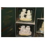 Lot of Department 56 Snowbabies Figurines with Candlelight Trees and Boxes