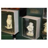 Lot of Department 56 Snowbabies Figurines with Candlelight Trees and Boxes