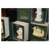 Lot of Department 56 Snowbabies Figurines with Candlelight Trees and Boxes