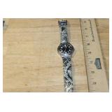 Swatch YGS432 Snake Charmer Wristwatch with Black Snake Strap