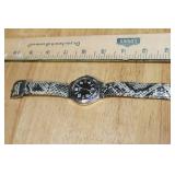 Swatch YGS432 Snake Charmer Wristwatch with Black Snake Strap