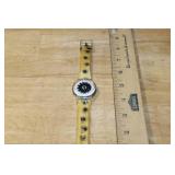 Swatch GK275 Migraine Analog Wristwatch with Yellow Polka Dot Band