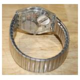 Swatch Blue Through SLK110C Skeleton Watch with Stretch Band