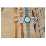 Collection of 4 Vintage Swatch Wristwatches Assorted Designs