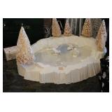 Snowbabies Figurine Collection with Skating Rink, Pillows, Placemats, and Decor Pieces