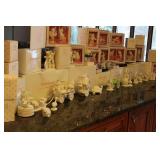 Large Lot of Snowbunnies Figurines with Accessories and Decor